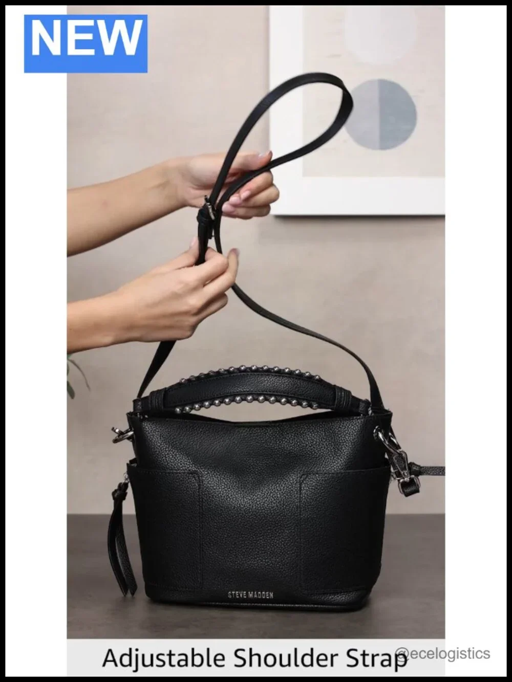 Faux Leather Hobo Shoulder Bag Crossbody Adjustable Strap
